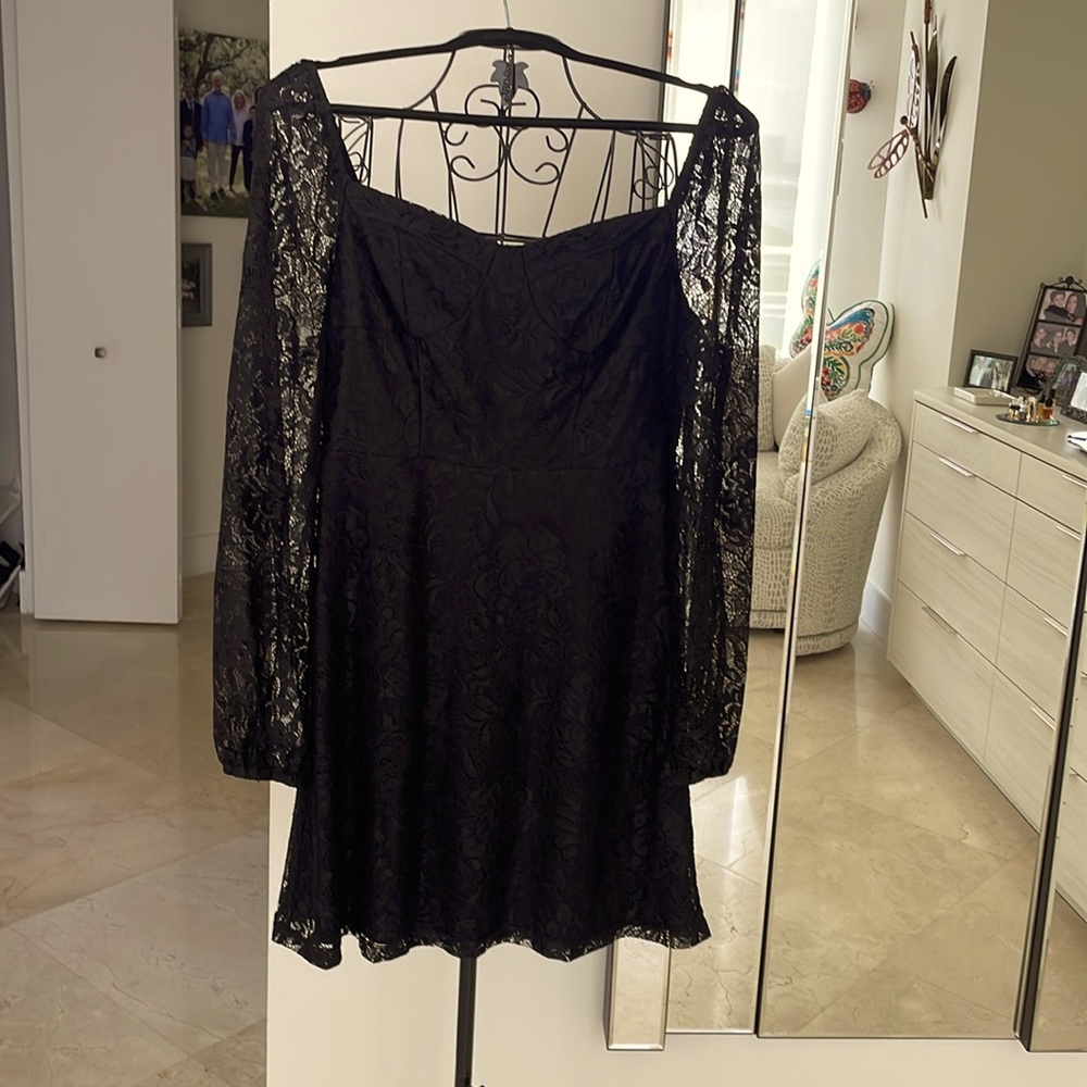 NWT LUV BETSEY BLACK LACE MINI